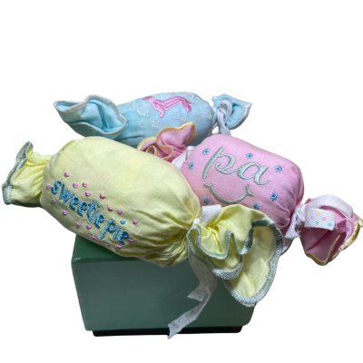 DIY No-Sew Sweet Candy Throw Pillows