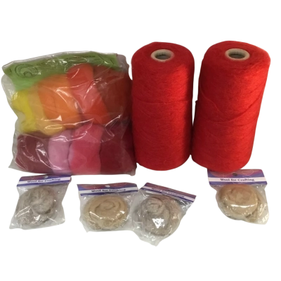 Assorted Wool for Crafting and Mohair yarn as pictured