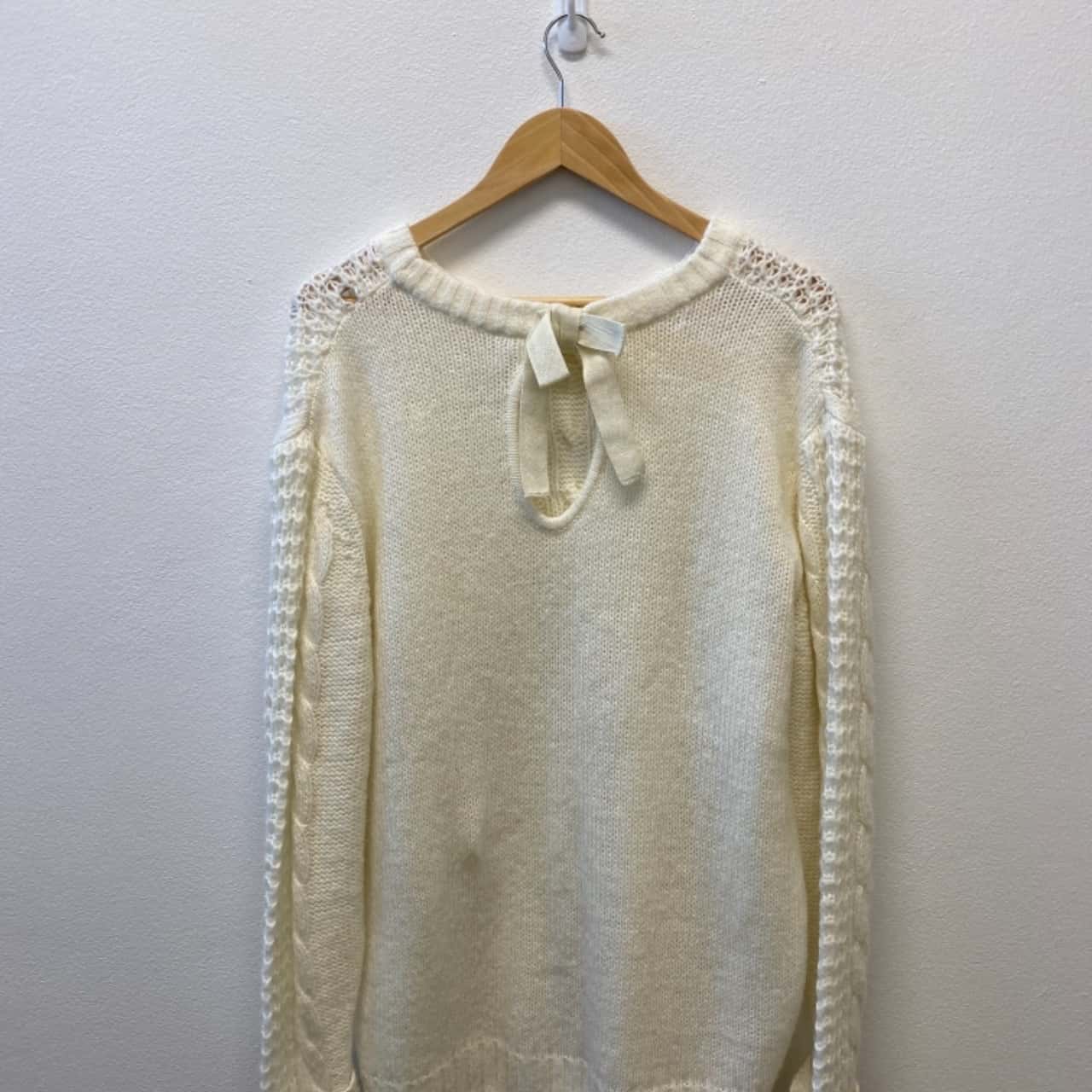 Kmart Women's Size 18 Jumper Cable Knit White (s)
