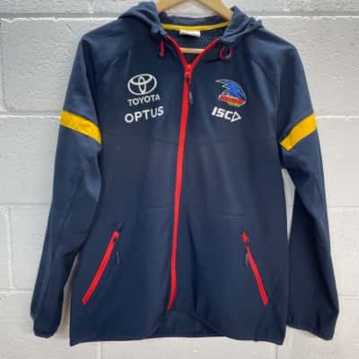Adelaide crows AFL Womens  Size 12 Hooded Jacket Blue / Red / Yellow 