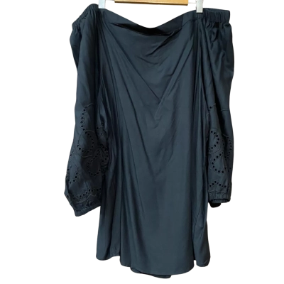BNWT Autograph Womens Size 30 Off-Shoulder Black Top