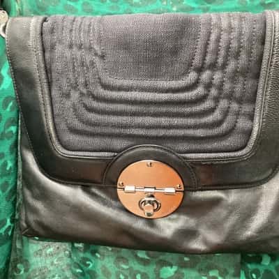 Mimco Black Leather Satchel Bag