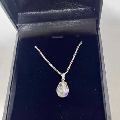  Crystal Womens Pendant Silver 