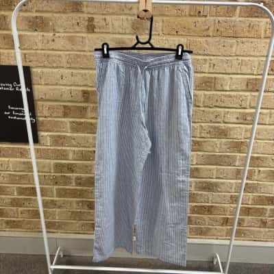 H&M Womens stipe pants Size S 