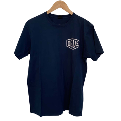 Deus Ex Machina Size M T-Shirt Navy Blue 