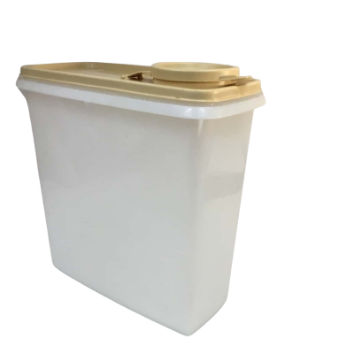 Vintage Beige Lid Canister 