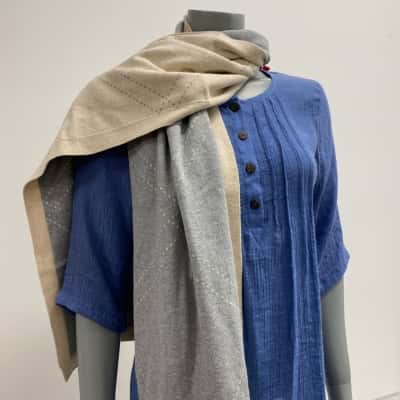  Holebrook - Reversible Scarf - Beige / Blue 