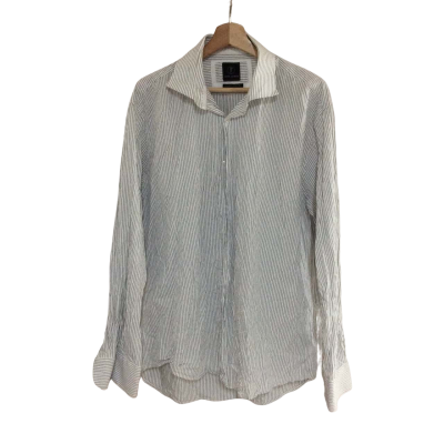 Peter Jackson Mens  Size 44 Long Sleeve Shirt Striped / White 