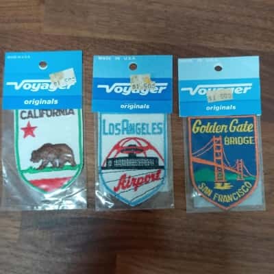 3 x Vintage Iron On / Sew On Badges / Patches - American