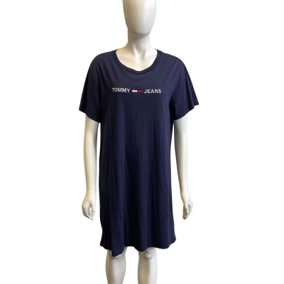 Tommy Jeans Women's Size M T-Shirt Dress Navy Blue 