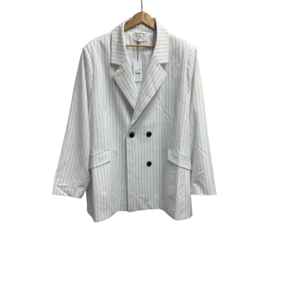 City Chic Womens  Size 24 Suit Jacket Pinstriped 