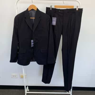 Studio Suits Black Blazer Suit Jacket  And Pants Size S 