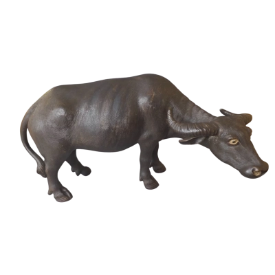 Ceramic Buffalo Statue