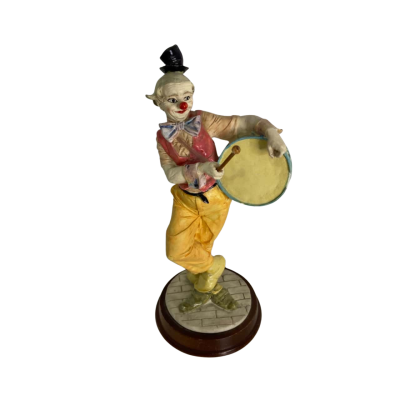 Drumming Clown Figurine 