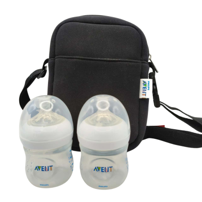 Avent Portable Neoprene ThermaBag Bottle Warmer Insulated Hot/Cold Including 2 Bottles  (brica2)