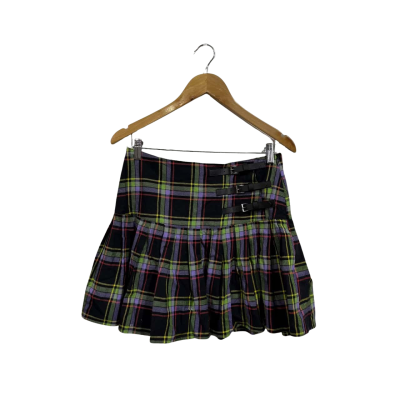 Black Friday Multicoloured Tartan Skirt Size 10