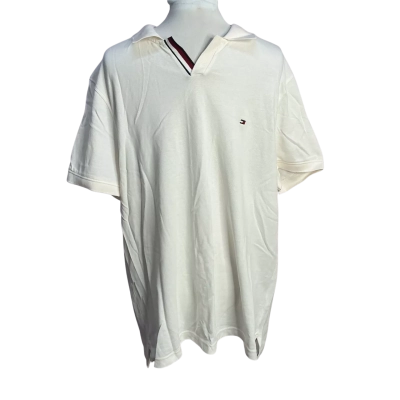Tommy Hilfiger Mens  Size XL Polo Shirt Off White 