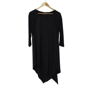 Threadz Womens  Size S 3/4 Sleeve Shirt Black  