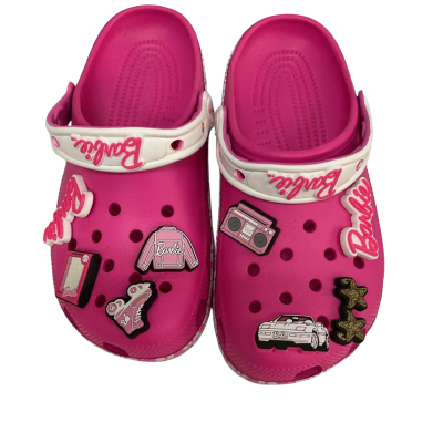 Crocs Barbie Women's  Size 6 Flats Pink  / White 