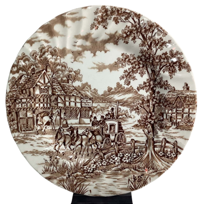 Vintage,English,Alfred Meakin, “Coaching Days”plate