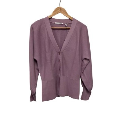 Country Road Womens  Size M Knit Ribbed Button Down Cardigan Lilac
