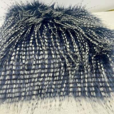 Navy Material Feather Look - 3 pieces 