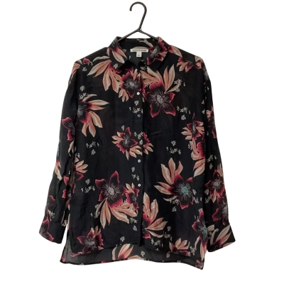 Country Road Womens Size 8 Silk Blend Button Up Top Floral 