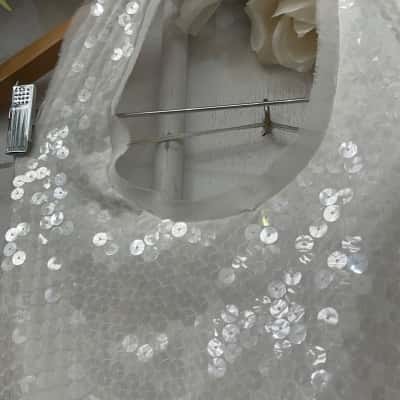 Carla Zampatti Size 10 Halter Neck Top ivory sequins 