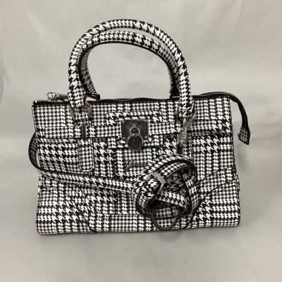 Guess Houndstooth Small Satchel Bag VGC