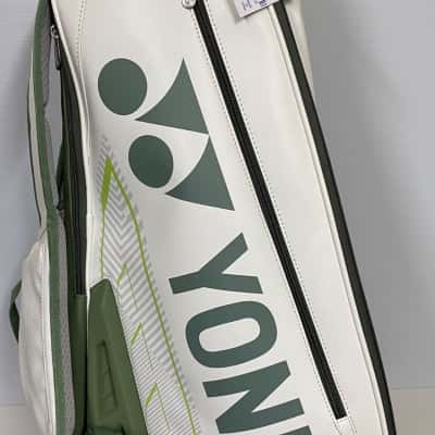 Yonex Leather tennis bag green and white 