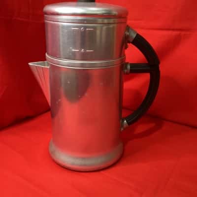 Vintage Art Deco Wear-Ever Aluminium Drip Coffee Pot