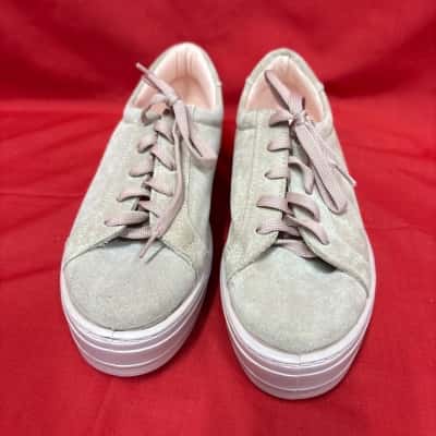 ASOS Women's Light Pink Suede Low Top  Size 38 Sneakers 