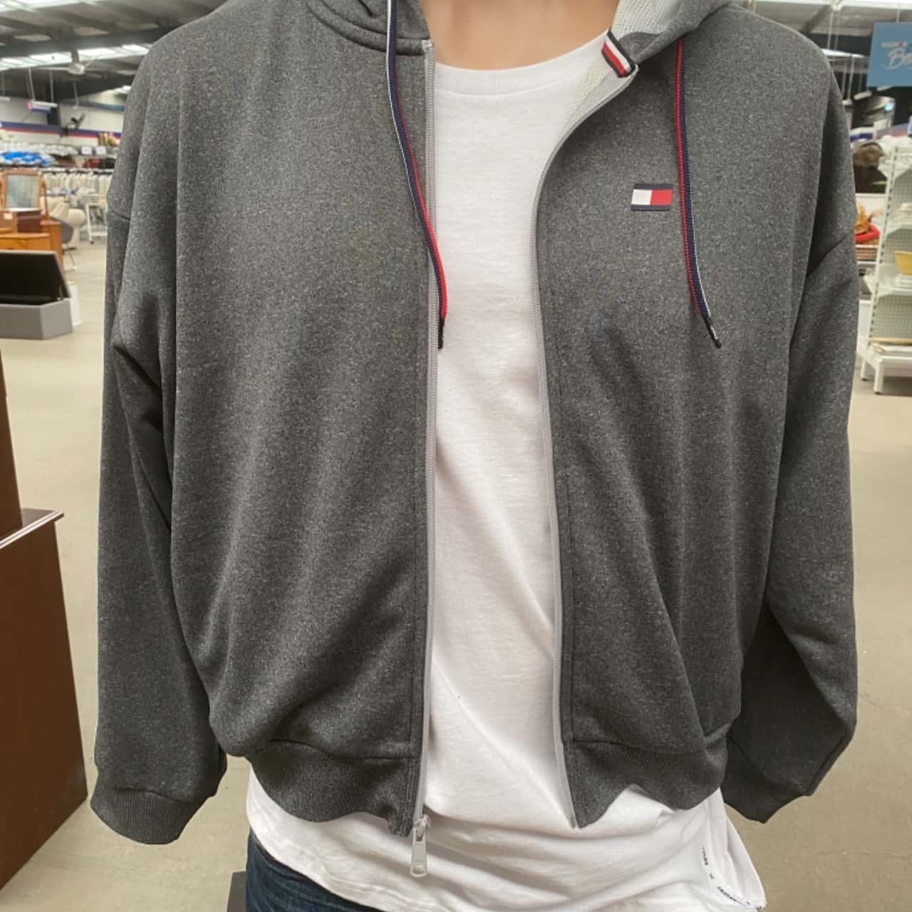 grey tommy hilfiger jacket