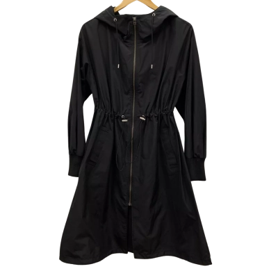 Opaque.Clip Tokyo Women's Outer Long Jacket With Hoodie Size 38 / M Black  