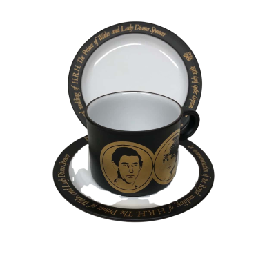 Lancaster Vitramic Commemorative Set x 3, Charles & Diana Wedding - England