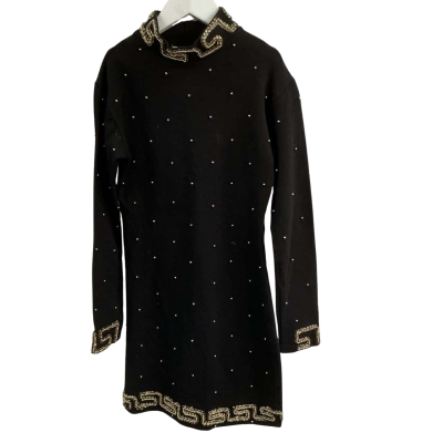  Onyx mini black rayon dress, Size M