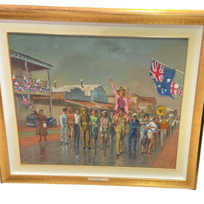 Frank Pash ‘Victory Day at Mount Magnet’ painting 