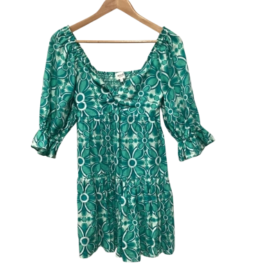 Seed Heritage Womens  Size 8 Floral Dress Floral / Green 