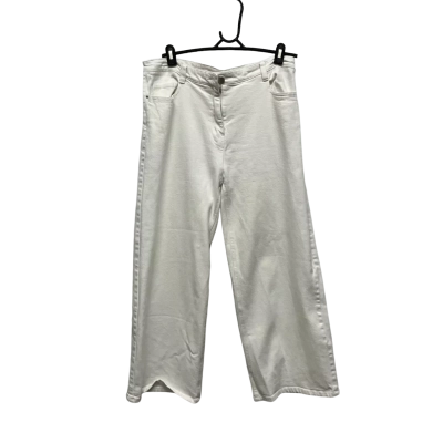 Zoe Kratzmann Women's  Size 3 High-Waisted / Wide Leg Jeans White 