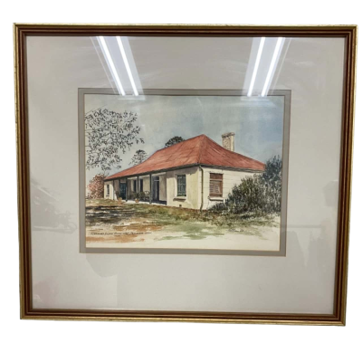 Australia’s Oldest House Watercolour By Noreen Hatcher