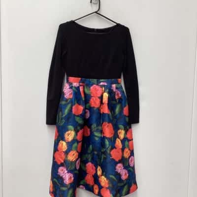  Ochirly Size M Long Sleeve/ Midi Dress Multicoloured 