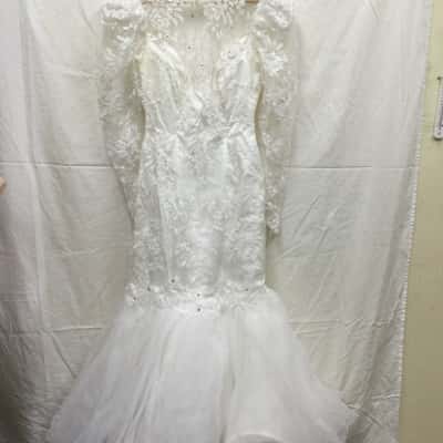  Handmade Womens Size S Wedding Dress Cream 