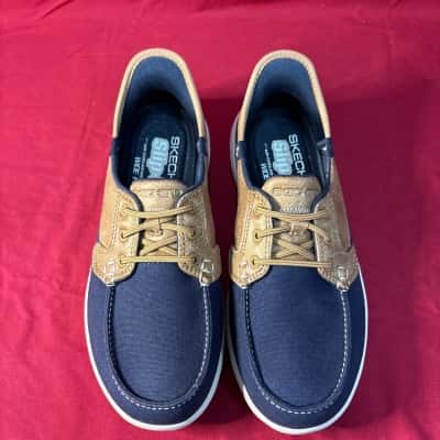 Skechers Hands Free Slip-Ins Palmilla Boat Shoes Women's  Size UK 3 / EUR 36 / US 6 Wide Fit Navy Blue 