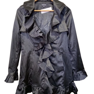  Romp Jeans Women’s Jacket  Size 8 Black  No Belt