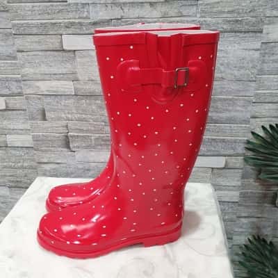 I Love Billy Womens Polkadot Gumboots, Size 39 