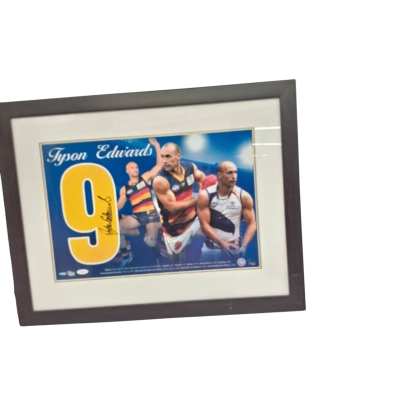 TYSON EDWARDS 300TH GAME /RETIREMENT  FRAME