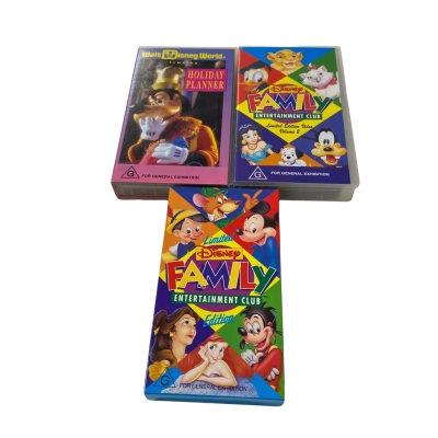 Disney Family Entertainment + Disney World Set VHS