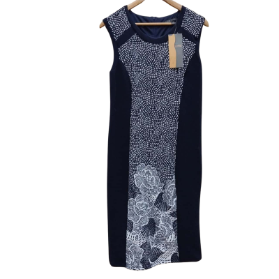 Liz Jordan Womens Size 10 Bodycon Dress Blue / White (15)