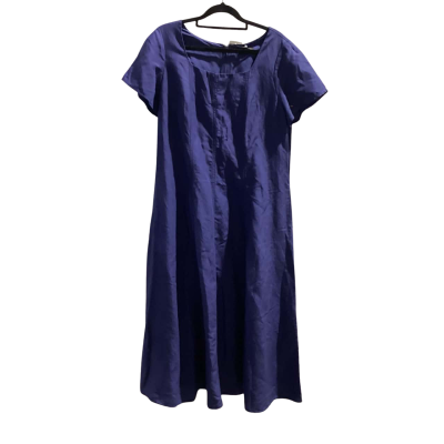 BNWT Uniqlo Womens  Size L Maxi Dress Navy Blue RRP $69.90