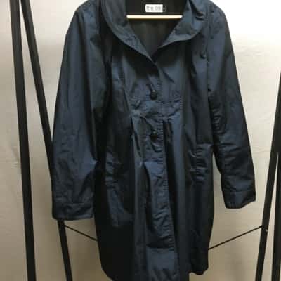 The Ark Womens  Size L Winter Coat Navy Blue 